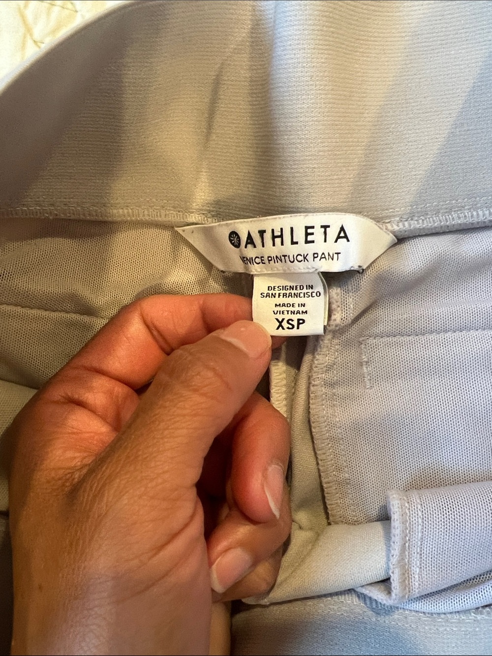 Athleta Light Gray Tailored Stretch Pull-On Pants - Picture 2 of 9